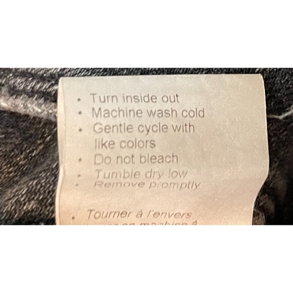 Paige Women Margot Silver City Destructed High Rise Black Denim Cut Off Short 31 - Picture 9 of 10